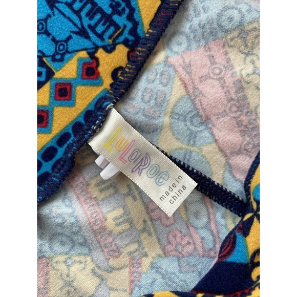 Red/Blue/Yellow LuLaRoe Leggings One Size - Picture 3 of 4